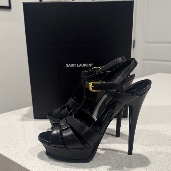 Saint Laurent Black Tribute heels- Size 37 - Picture 2 of 7
